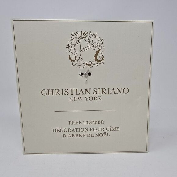 Christian Siriano Gold Rhinestone Bow Tree Topper Christmas 2024 New - Picture 3 of 4